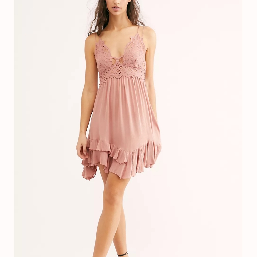 Free People Adella dress light pink size S